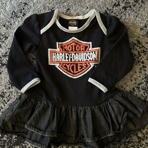 Harley-Davidson Black and Gray Kids Casual Dress